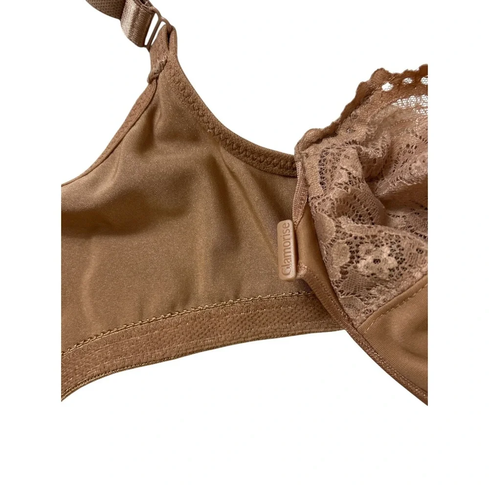 Glamorise WonderWire Front Close Stretch Lace Bra Size 38G - Picture 8 of 10